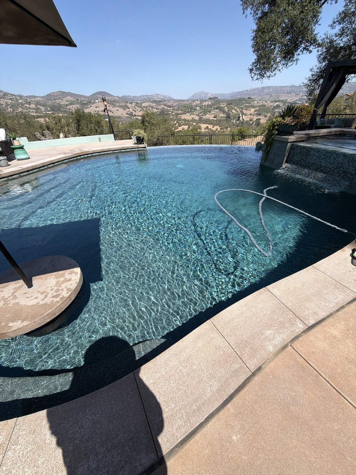 Infinity-edge pool serviced by Fairwater Pools